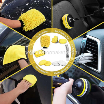 27Pcs Car interior Detailing Kit Auto Detailing Drill Brush Set car cleaning equipment and tools wash & care products